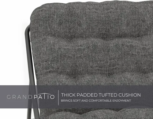 Miniatura 8 de Grand patio Mecedora para exteriores, cojín acolchado reclinable para porche delantero, terraza, patio, patio trasero, cómoda mecedora para siesta