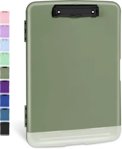 Miniatura 21 de Sooez Portapapeles con almacenamiento, tableros de clip de alta capacidad de 8.5 x 11 pulgadas con almacenamiento, carpeta de portapapeles