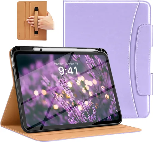 Miniatura 11 de MoKo Funda para iPad A16 de 11 pulgadas, funda para iPad de 11ª/10ª generación (2025/2022) con soporte para lápices y bolsillo, funda con soporte