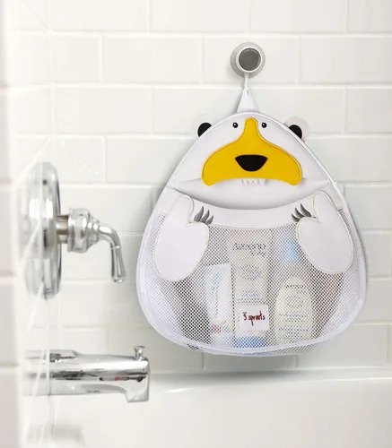 Miniatura 4 de 3 Sprouts Soporte colgante para juguetes de baño para bañera, organizador de almacenamiento con organizador de bebé, cesta de almacenamiento