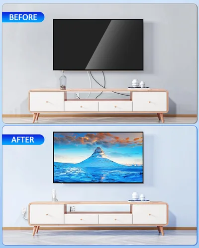 Miniatura 3 de in Kit de organización de cables de pared para TV, toma de corriente empotrada con kit de pared para cable de TV, ocultador de cables para TV