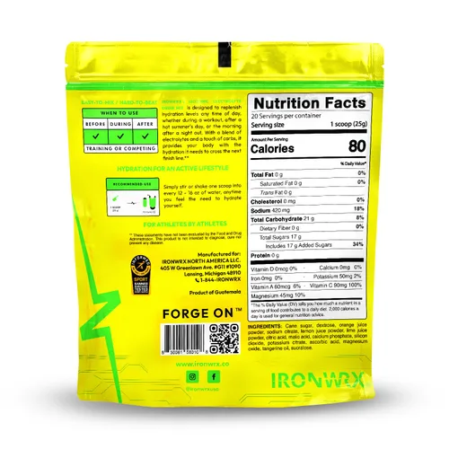 Miniatura 3 de IRONWRX Polvo de electrolitos isotónicos, mezcla de bebida energética y de hidratación rápida, 420 mg de sodio, magnesio, potasio + 0.74 oz