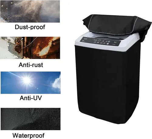 Miniatura 4 de Funda para lavadora, cubierta para lavadora/secadora para carga superior, resistente al polvo, impermeable, cubierta para lavadora totalmente
