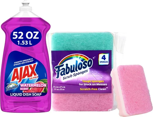 Miniatura 16 de Ajax Ultra Jabón Líquido para Platos con Fabuloso, Aroma a Lavanda, 52 Oz