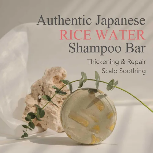 Miniatura 2 de IIBESA - Barra de champú de agua de arroz japonés, mejora la salud del cuero cabelludo y el engrosamiento del crecimiento del cabello, ingredientes