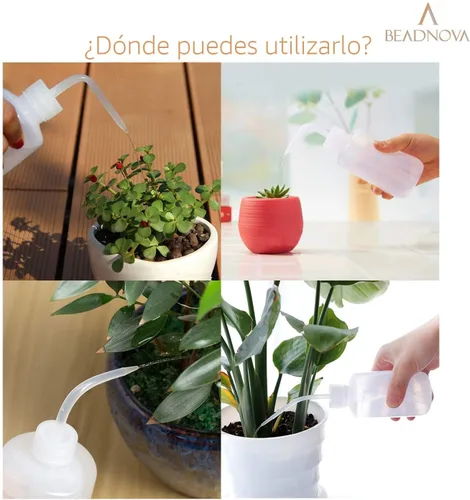 Miniatura 4 de BEADNOVA Botella exprimible para regar plantas, 8.5 fl oz, 8 onzas, botella pequeña de plástico exprimible para regar plantas de interior suculentas