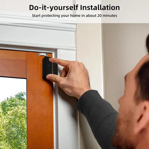 Miniatura 3 de Sistema de alarma inalámbrico para el hogar, kit de 9 piezas, sistema de alarma WiFi para seguridad del hogar con alerta de aplicación de teléfono
