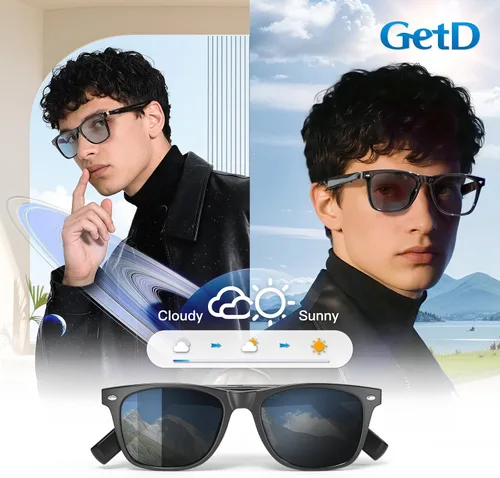Miniatura 7 de GetD Gafas de IA para hombres y mujeres, lentes inteligentes con tecnología ChatGPT, traducción en tiempo real AI con 107 idiomas, reproducción