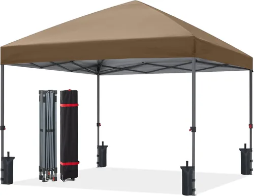 Miniatura 35 de ABCCANOPY Tienda de campaña desplegable de 10 x 10, refugio instantáneo de fácil instalación con bolsa con ruedas, toldo resistente al aire libre