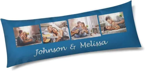 Miniatura 27 de InterestPrint Funda de almohada corporal personalizada de 21 x 60 pulgadas, con nombre de imagen, imagen, texto, funda de almohada corporal para N.º
