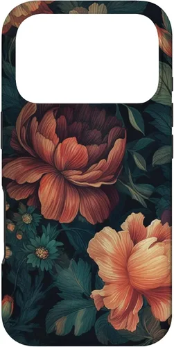 Miniatura 30 de Vintage Dark Flower Pattern Moody Floral Case for iPhone 17