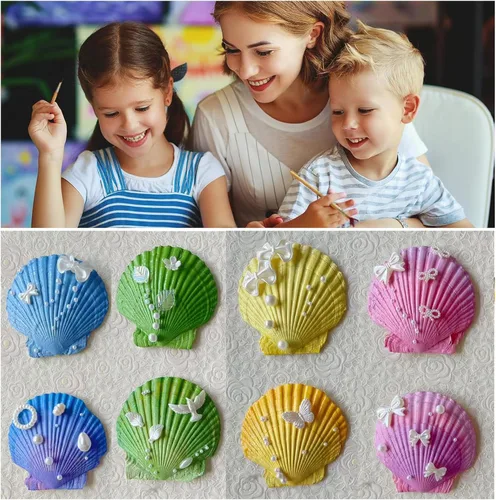 Miniatura 4 de 12 conchas de vieira naturales grandes de 4 a 5 pulgadas, conchas marinas blancas para manualidades, pintura a mano, fiestas temáticas oceánicas