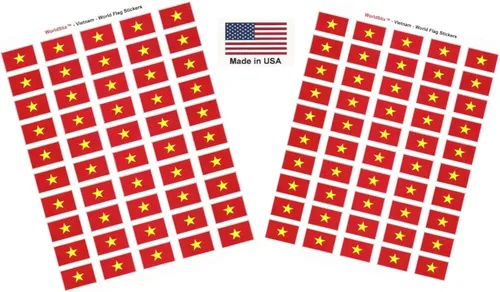 Miniatura 221 de 100 calcomanías de la bandera de Alaska; 1.5" x 1" hechas en Estados Unidos, calcomanías autoadhesivas de la bandera del estado para álbumes