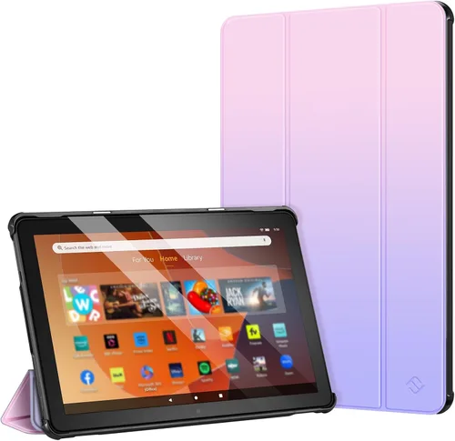 Miniatura 18 de Fintie Funda delgada para tableta Fire HD 10 (13ª generación, versión 2023) – Funda rígida de triple pliegue ligera con función de encendido