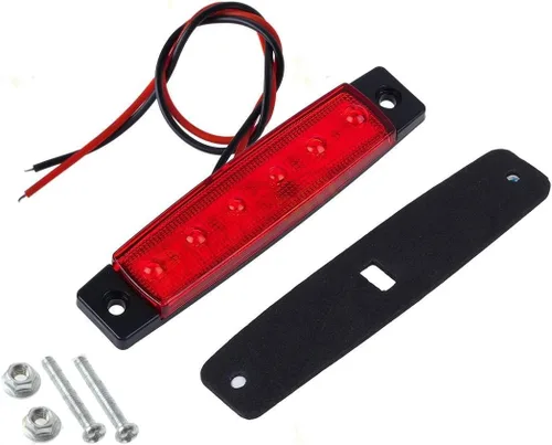 Miniatura 4 de Luces LED rojas de marcador lateral, (paquete de 20) 6 LED 2835 SMD lámparas de liquidación para camión, remolque, caravana, camioneta, tractor, 20