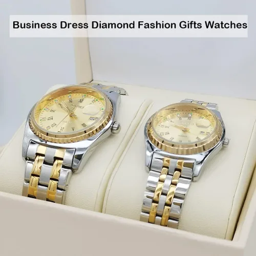 Miniatura 5 de SKMEI Watches for Couples Men and Women His and Hers Pair Watch Set Husband Wife Valentines Matching Wedding Gifts Classic Stainless Luxry Business