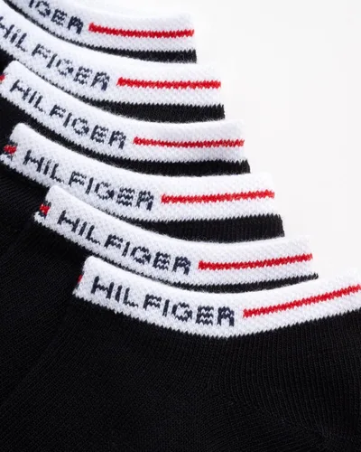 Miniatura 4 de Tommy Hilfiger Paquete de 6 calcetines icónicos con logotipo de bandera repetida para mujer