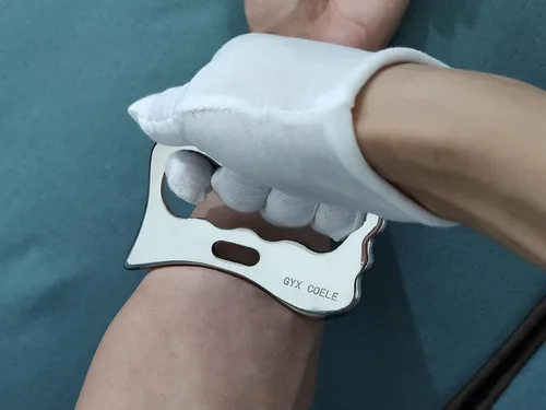 Miniatura 2 de Juego de herramientas de masaje de raspado Gua Sha de acero inoxidable, juego de herramientas IASTM, gran herramienta de movilización de tejidos