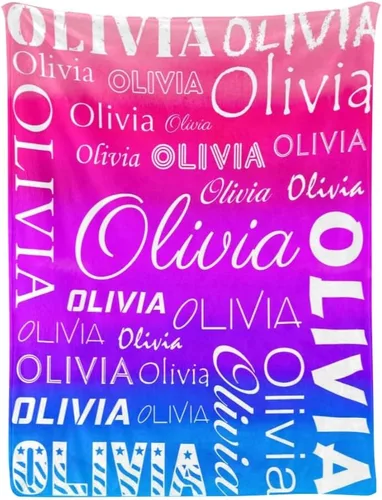 Miniatura 43 de Manta de bebé personalizada con nombre, manta personalizada con nombre, manta personalizada para adultos, niños, cumpleaños, Navidad, Día