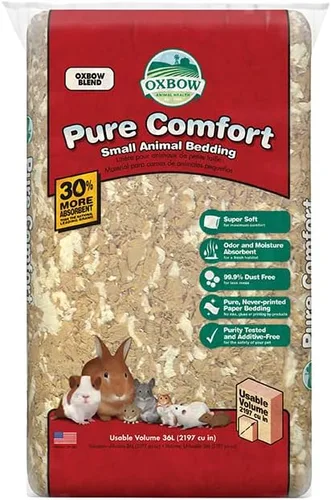 Oxbow Pure Comfort - Ropa de cama para animales pequeños, absorbente de olores y humedad, sin polvo, para animales pequeños, mezcla de bolsa de 36