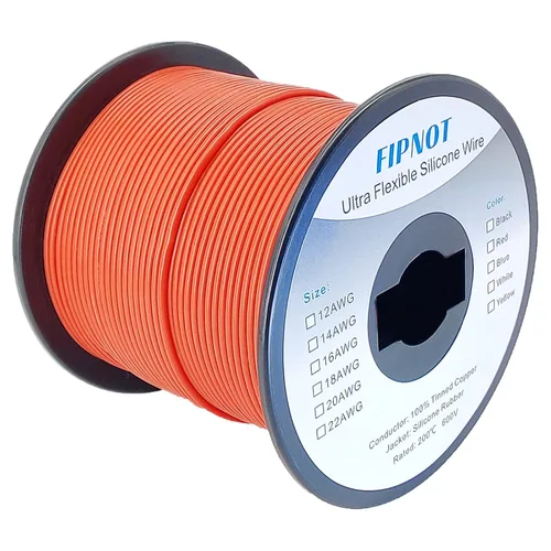 Miniatura 13 de Cable de 8 AWG Alambre Calibre 8 de Silicona - Carrete Negro de 25 pies, Alambre de Cobre Estañado Trenzado Extra Flexible 8AWG para Soldadura 200℃