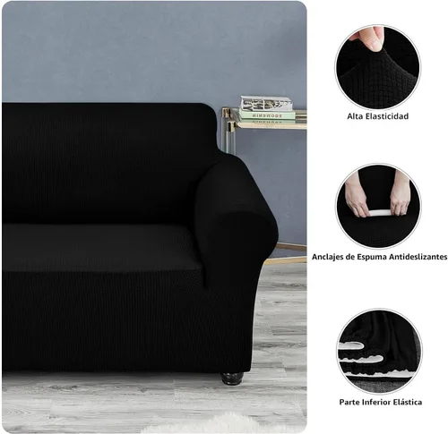 Miniatura 4 de Joccun Funda Elástica para Silla Sofá, Funda de Sofá de 1 Pieza Tela Jacquard de Spandex con Parte Inferior Elástica, Protector de Muebles Lavable