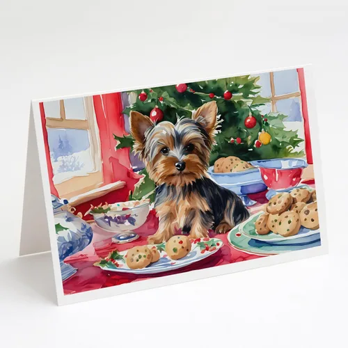 Miniatura 69 de Caroline's Treasures DAC3884GCA7P Paquete de 8 tarjetas en blanco de Navidad con galletas de husky siberiano Tarjetas de felicitación con sobres