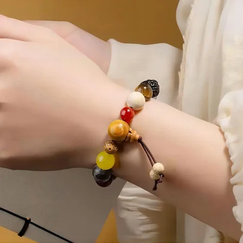 Miniatura 5 de 19 Seeds Multi Treasures Bodhi Luck Bracelet Handmade Colorful Beaded Bracelets for Meditation and Yoga Practices - Gifts for Women Men Boys Girls