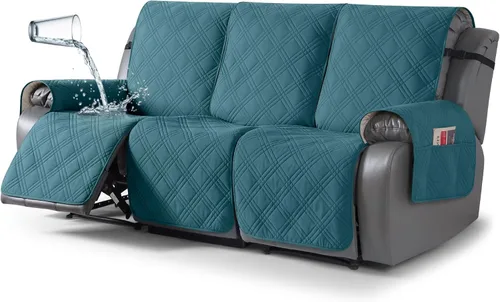 Miniatura 23 de TAOCOCO Fundas para Sillón de Dos Plazas Reclinable 100% Impermeables, Fundas Divididas para Loveseat Reclinable, Funda Antideslizante para Sofá