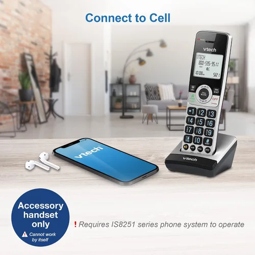 Miniatura 4 de VTech IS8201 Auricular Adicional para la Serie de Teléfonos Inalámbricos de Grado Comercial IS8251, Perfecto para Oficina en Casa, Bloqueo