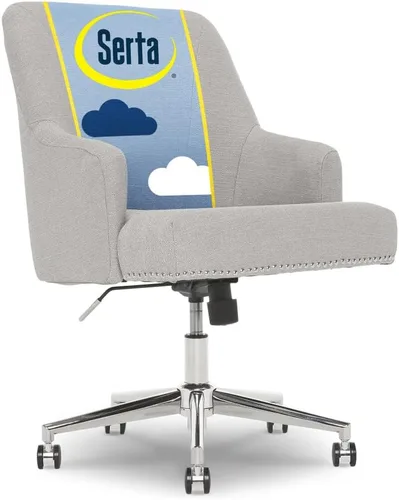 Miniatura 5 de Serta Style Leighton - Silla de oficina en casa, tela de sarga lila fresca Recolección Gris