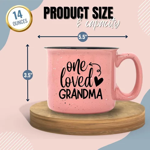 Miniatura 4 de Bonita taza de café divertida para abuela, regalos divertidos únicos para abuela, abuela de nietos, tazas de café y tazas con citas Una Abuela Amada