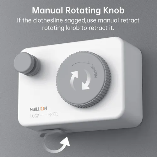 Miniatura 6 de Mbillion Tendedero Retráctil de 13.8 Pies de Servicio Pesado Línea de Secado de Ropa para Interiores y Exteriores Retráctil para Colgar Ropa