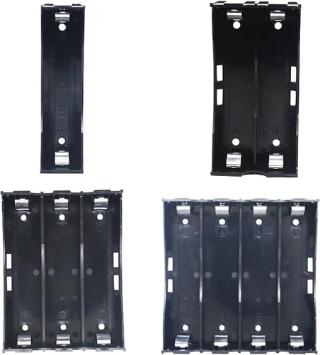 Soporte de batería 18650 con pasadores de soldadura 1/2/3/4 ranura 3.7V 18650 caja de almacenamiento de batería de plástico para proyectos de