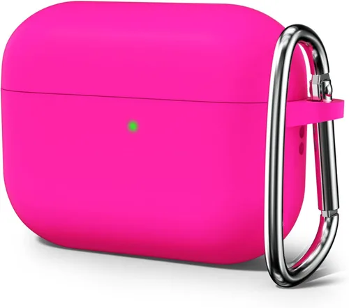 Miniatura 12 de Oakxco Funda de silicona para Airpods 3, bonita funda rígida femenina para Airpods de 3ª generación con llavero, gel de goma colorido suave de TPU