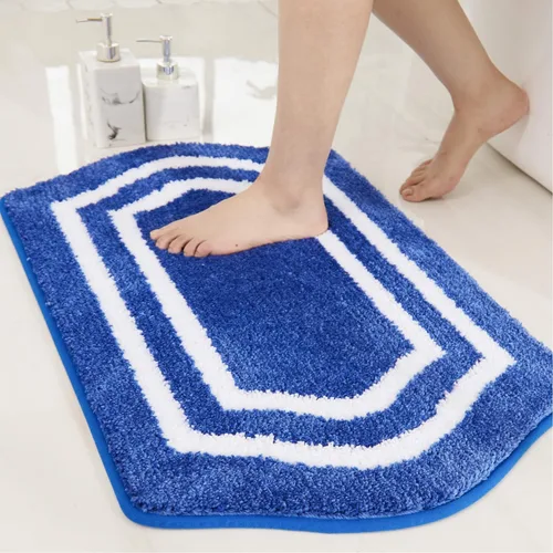 Miniatura 43 de COSY HOMEER Alfombras de Baño Extra Gruesas para Baño - Juegos de Alfombras Antideslizantes de Lino de Baño Suave Felpa 100% Poliéster Fuerte Sala
