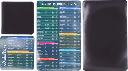 Miniatura 7 de Freidora de aire Tabla de tiempos de cocción, freidora de aire, hoja magnética de trucos para freidora de cocina, hoja de imán para freidora