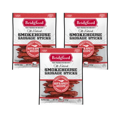 Miniatura 12 de Bridgford Smokehouse - Palitos de salchicha Teriyaki de 5 onzas, paquete de 2 – Hecho con carne de res y cerdo – Sin gluten y alto contenido