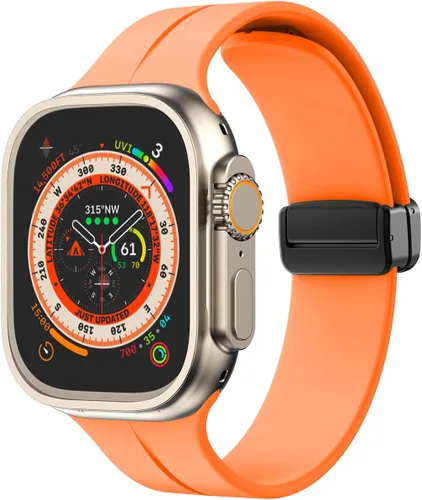 Miniatura 26 de Banda magnética compatible con Apple Watch de 38mm 40mm 41mm 42mm 44mm 45mm 46mm 49mm, mujeres y hombres, correa deportiva de silicona compatible