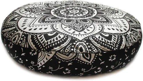 Miniatura 17 de CRAFT KALA Funda de cojín con diseño de mandala, funda de cojín para asiento, hippie, decorativo, bohemio, otomano, de algodón, indio, para sala