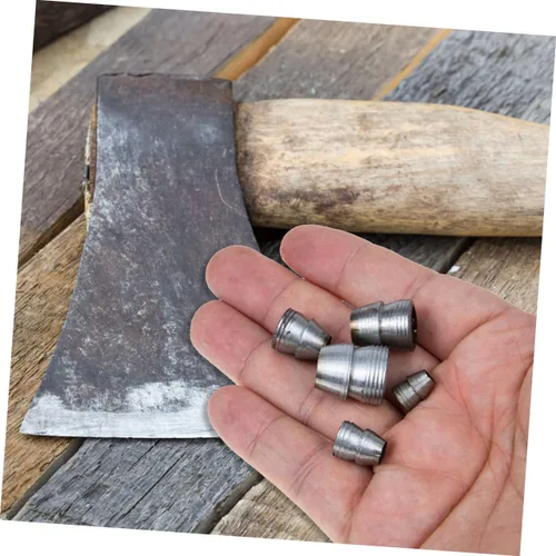 Miniatura 6 de DOITOOL 7 Uds. Herramientas de uñas de metal expandido, accesorios de uñas de mango de madera, cuñas cuñas para cuñas cónicas para hierro, cuña