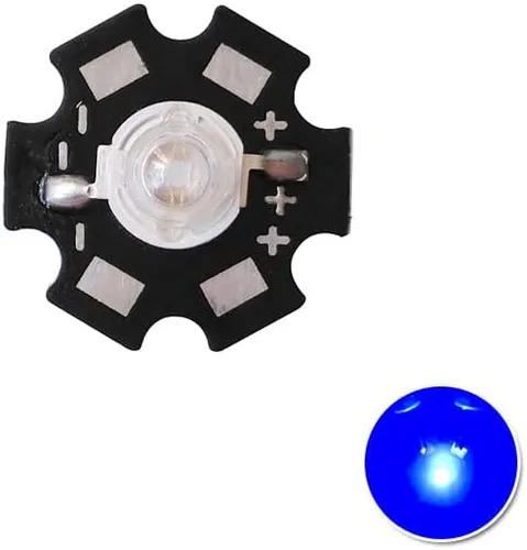 Miniatura 7 de 3W ULTRAVIOLETA púrpura LED bombillas ultravioleta lámpara chips 365nm 375nm 380nm 385nm 395nm 405nm 410nm 420nm con 0.787 in PCB sustrato