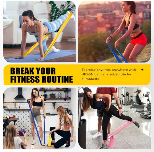 Miniatura 3 de Bandas de resistencia, bandas de ejercicio, bandas de terapia física para entrenamiento de fuerza, yoga, pilates, banda elástica de estiramiento