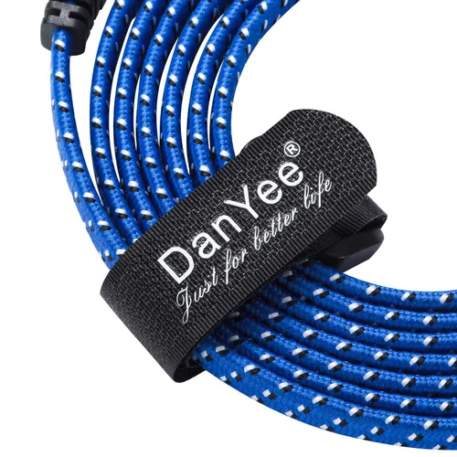 Miniatura 8 de Cable Ethernet Cat 7, DanYee, de nailon CAT7 de alta velocidad, profesional, chapado en oro, cables STP CAT 7 RJ45, cable Ethernet de 3 ft, 10 ft