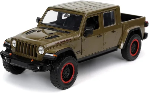 Miniatura 4 de Jada Just Trucks 1:24 2020 Jeep Gladiator - Auto fundido a presión marrón con estante para neumáticos, juguetes para niños y adultos