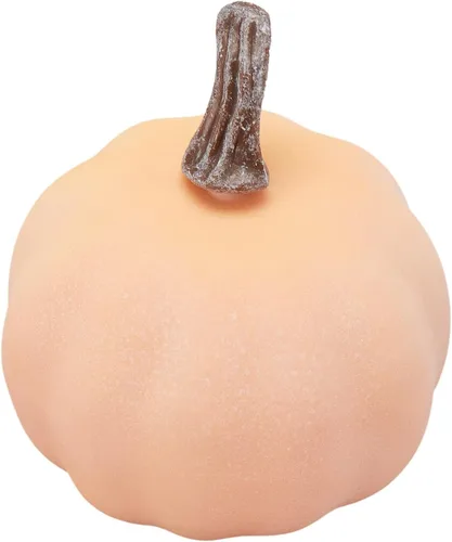 Miniatura 5 de Lizxun 7 calabazas artificiales de Halloween de espuma de imitación de calabaza naranja, calabazas de espuma de cosecha de otoño para otoño, Acción