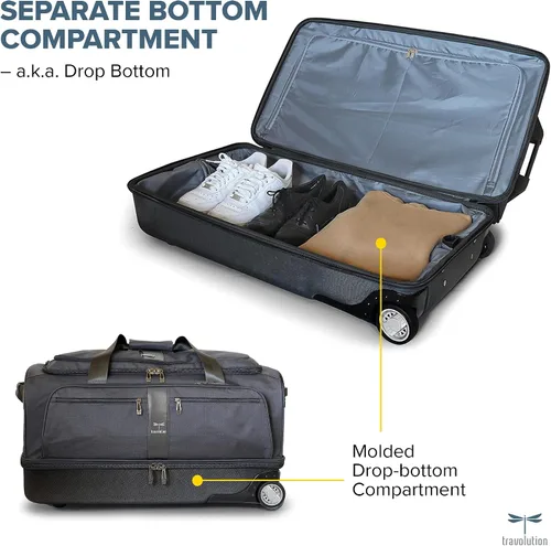 Miniatura 20 de Travolution Dance Bag with Garment Rack, 28 Inch Rolling Duffel With Wheels, Ideal for Competitions & Travel, Easy-assembly Lightweight Aluminum