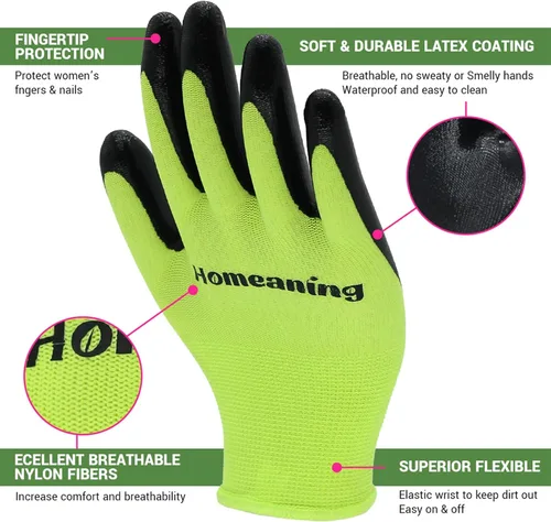 Miniatura 2 de Guantes de jardinería para mujeres y hombres, guantes protectores, guantes de jardín a prueba de espinas, guantes de trabajo al aire libre