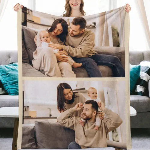 Miniatura 11 de Manta personalizada con collage de fotos, mantas de sofá suaves personalizadas, regalos para el Día de la Madre, familia, amigos, seres queridos