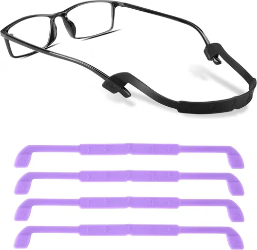 Miniatura 8 de lvvfit Correa de silicona antideslizante para gafas, retenedores para gafas deportivas, correas elásticas suaves para lentes de sol, para niños